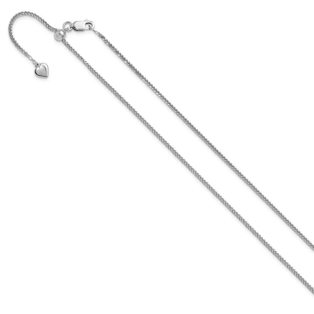 Sterlingsilber Verstellbar 1.45mm Diamantiert Quadratisch Ährenkette Halskette