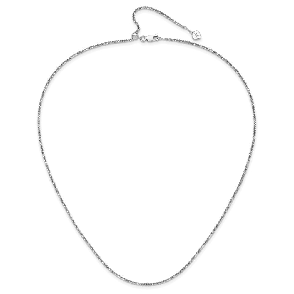 Sterlingsilber Verstellbar 1.45mm Diamantiert Quadratisch Ährenkette Halskette