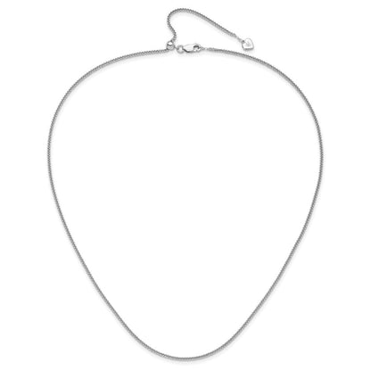 Sterlingsilber Verstellbar 1.45mm Diamantiert Quadratisch Ährenkette Halskette