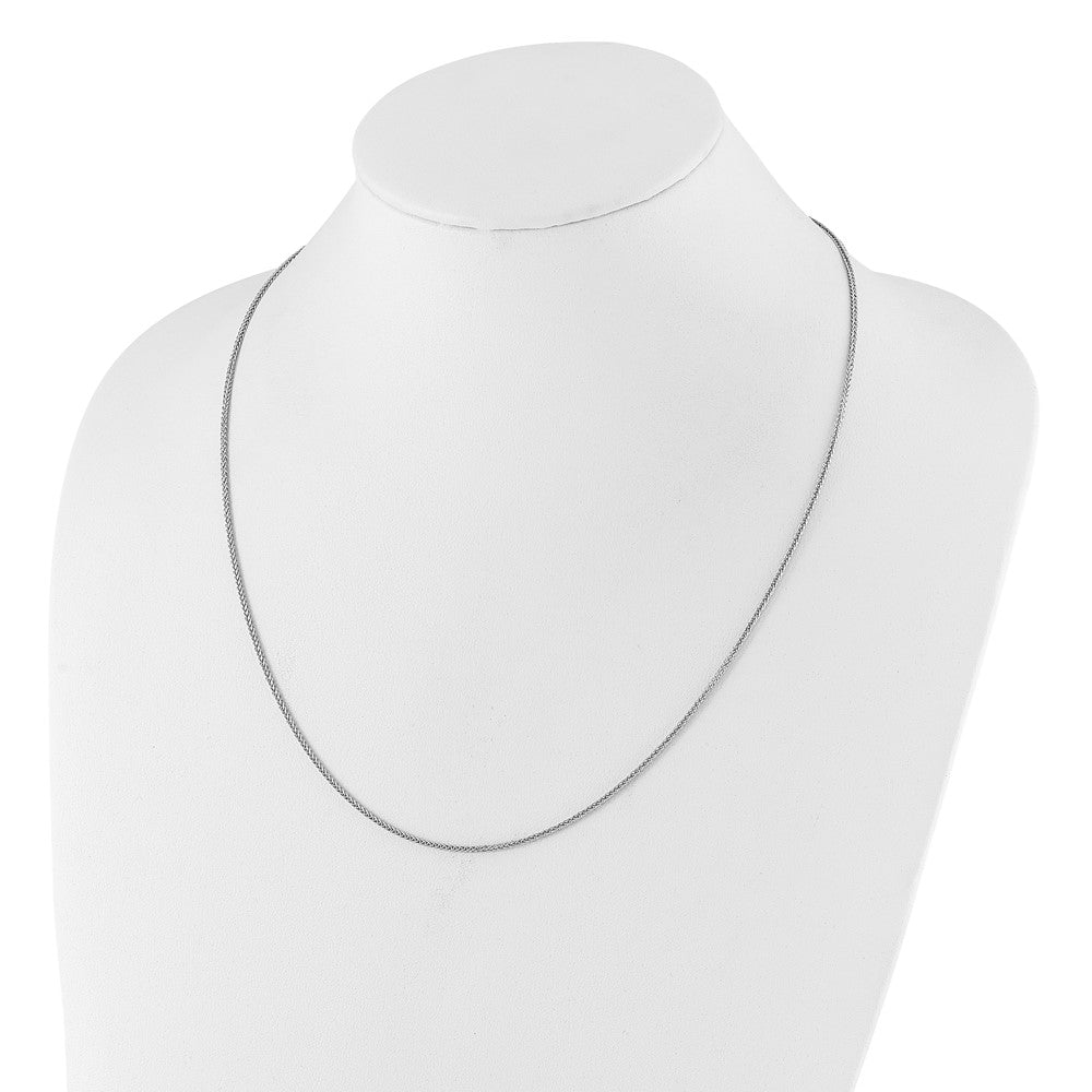 Sterlingsilber Verstellbar 1.45mm Diamantiert Quadratisch Ährenkette Halskette