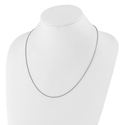 Sterlingsilber Verstellbar 1.45mm Diamantiert Quadratisch Ährenkette Halskette