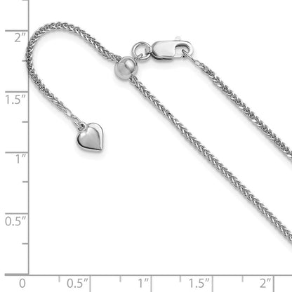 Sterlingsilber Verstellbar 1.45mm Diamantiert Quadratisch Ährenkette Halskette