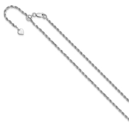 Sterlingsilber Verstellbar 2.25mm Diamantiert Kordel Halskette