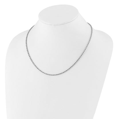 Sterlingsilber Verstellbar 2.25mm Diamantiert Kordel Halskette