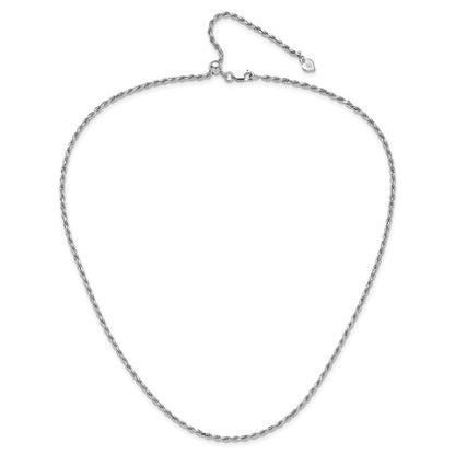 Sterlingsilber Verstellbar 2.25mm Diamantiert Kordel Halskette