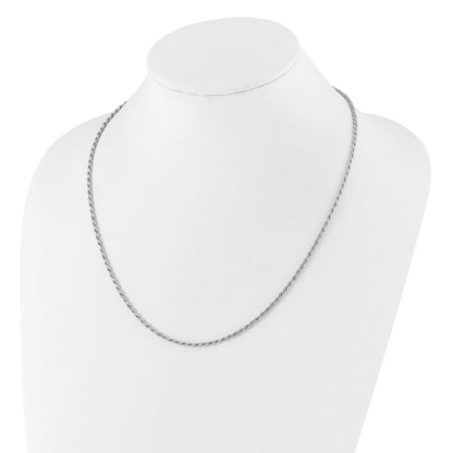 Sterlingsilber Verstellbar 2.25mm Diamantiert Kordel Halskette