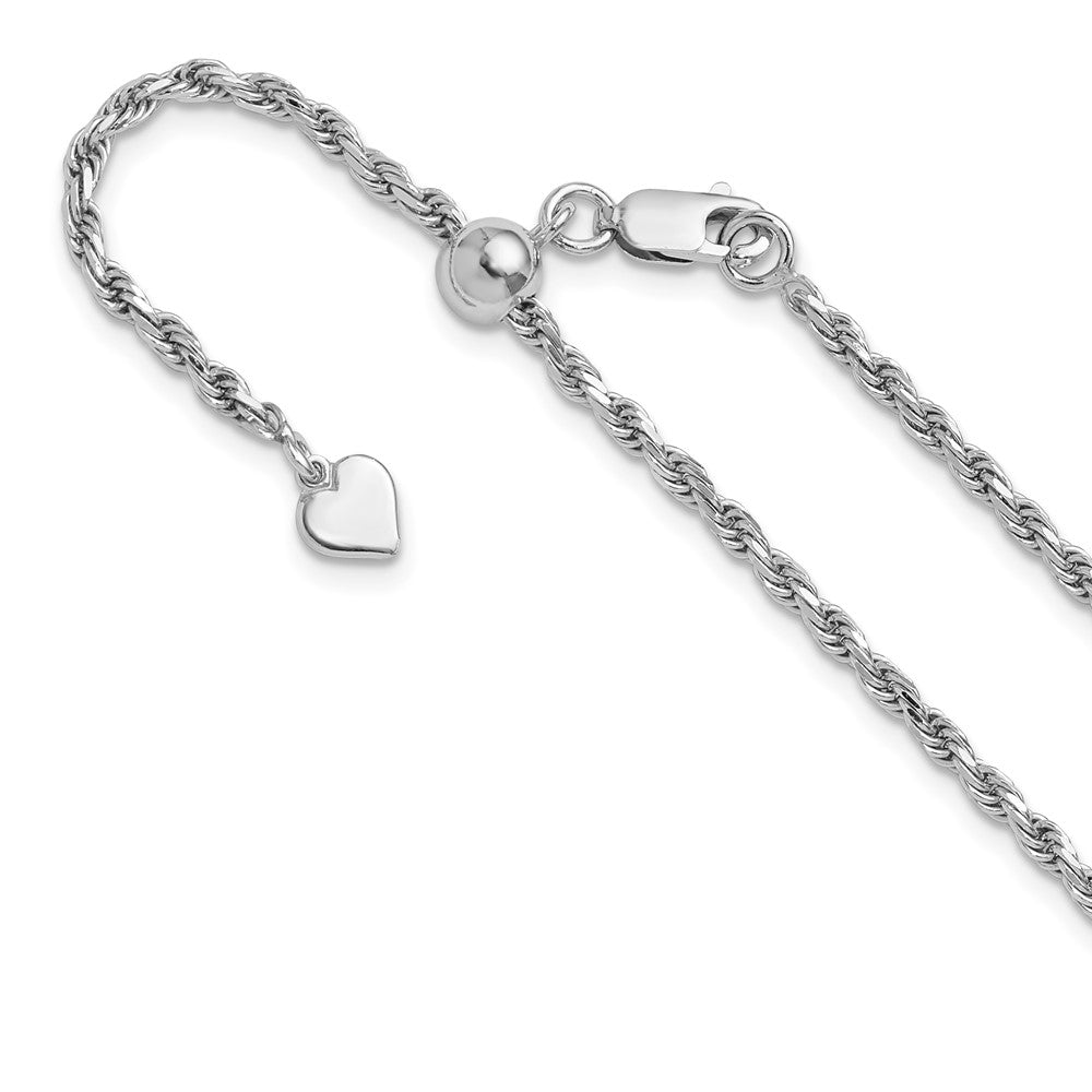 Sterlingsilber Verstellbar 2.25mm Diamantiert Kordel Halskette