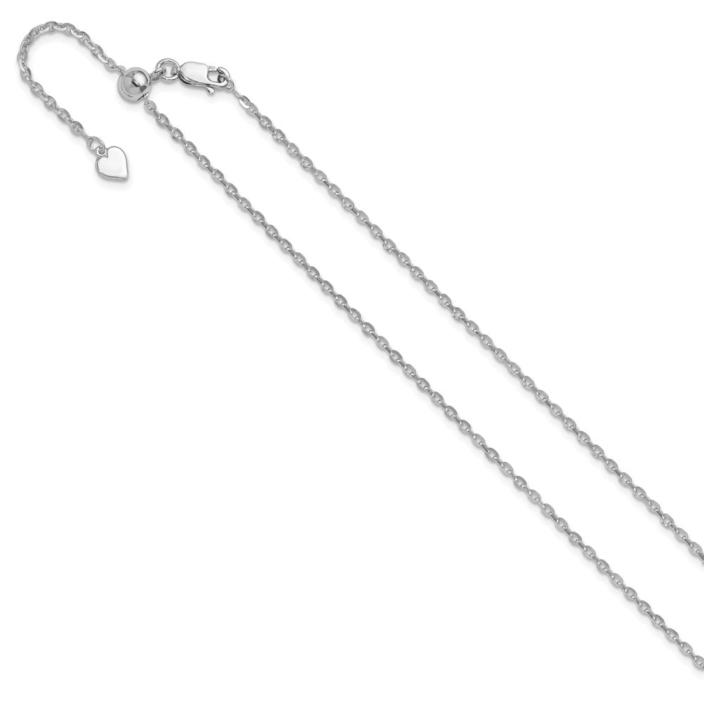 Sterlingsilber Verstellbar 2mm Ankerkette Halskette