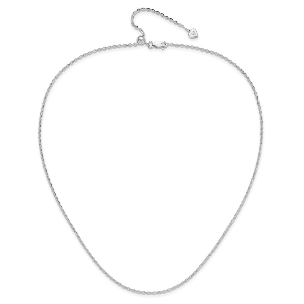 Sterlingsilber Verstellbar 2mm Ankerkette Halskette