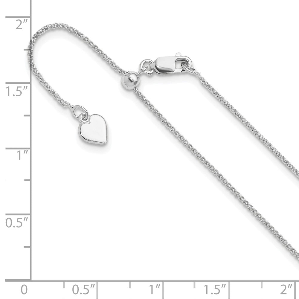 Sterlingsilber Verstellbar 1mm Ährenkette Halskette
