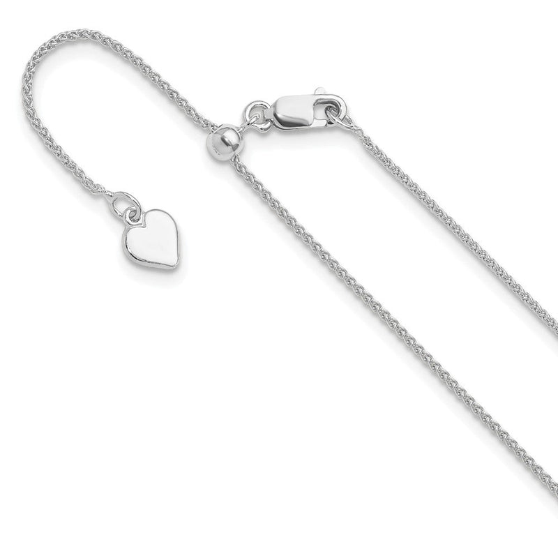 Sterlingsilber Verstellbar 1mm Ährenkette Halskette