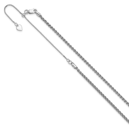 Sterlingsilber Verstellbar 2.5mm Ährenkette Halskette