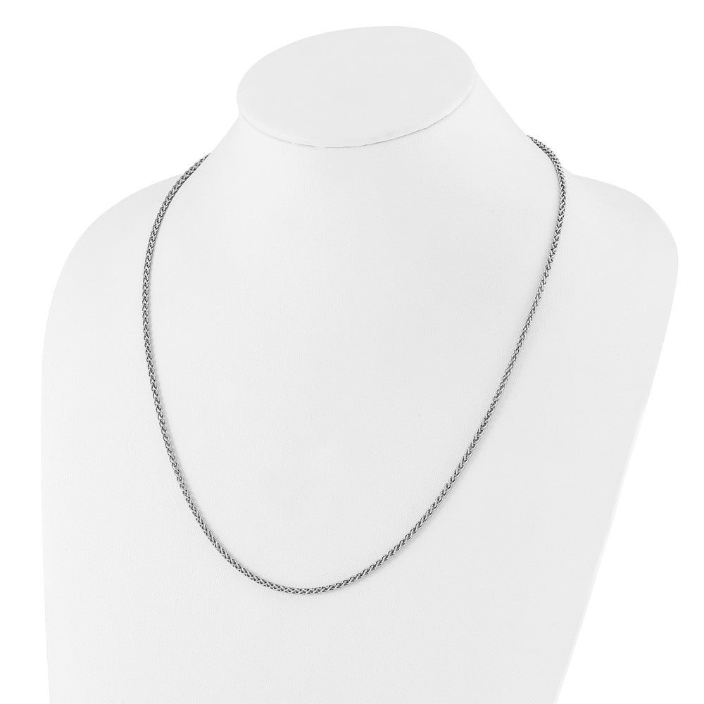 Sterlingsilber Verstellbar 2.5mm Ährenkette Halskette