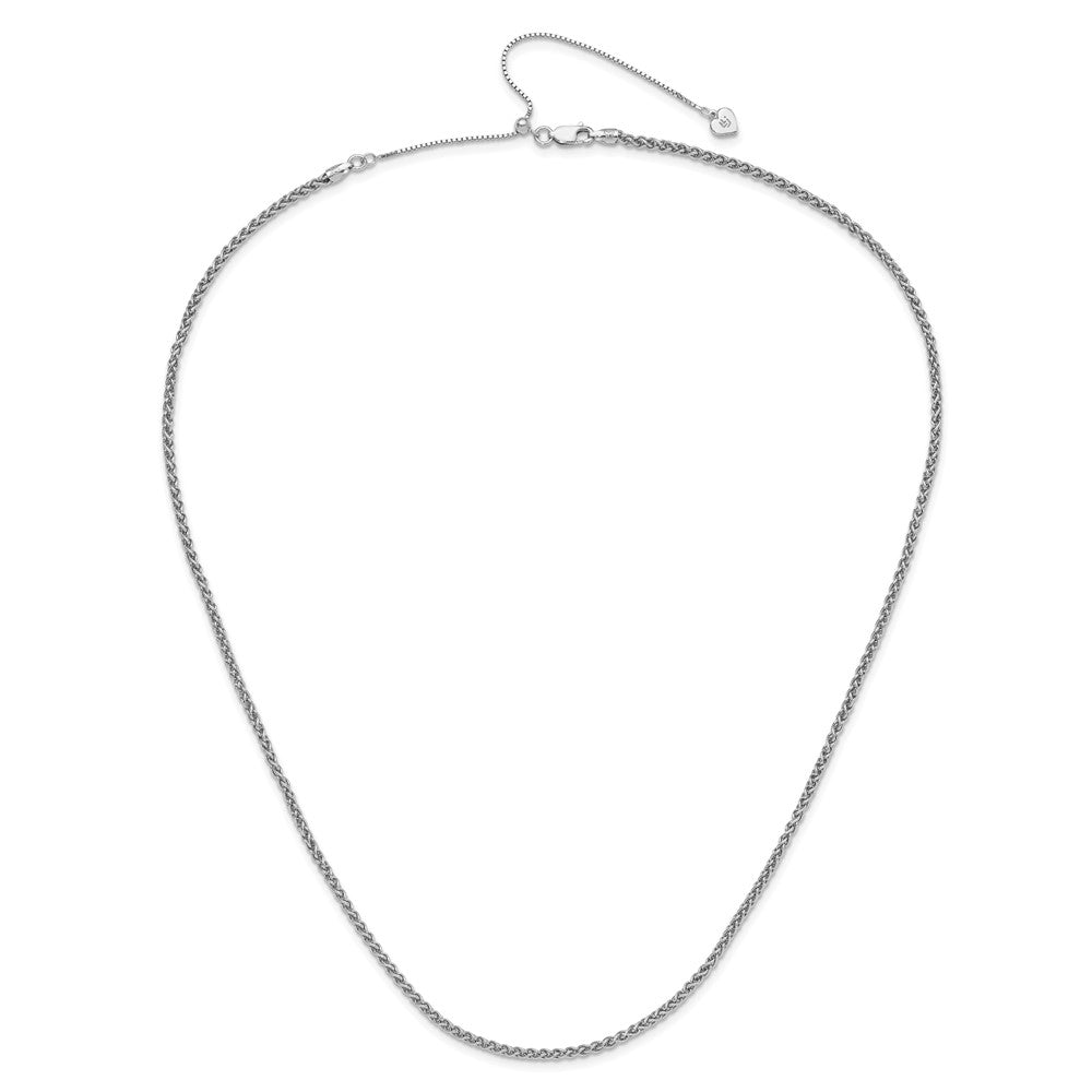 Sterlingsilber Verstellbar 2.5mm Ährenkette Halskette