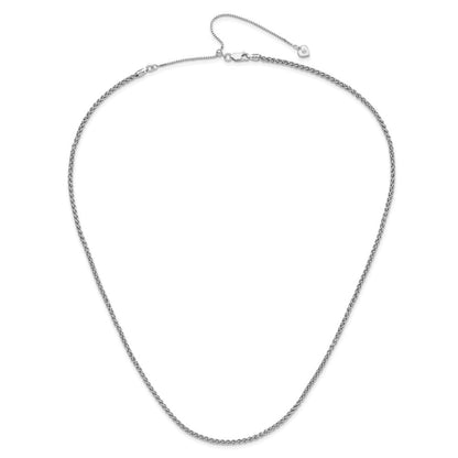 Sterlingsilber Verstellbar 2.5mm Ährenkette Halskette