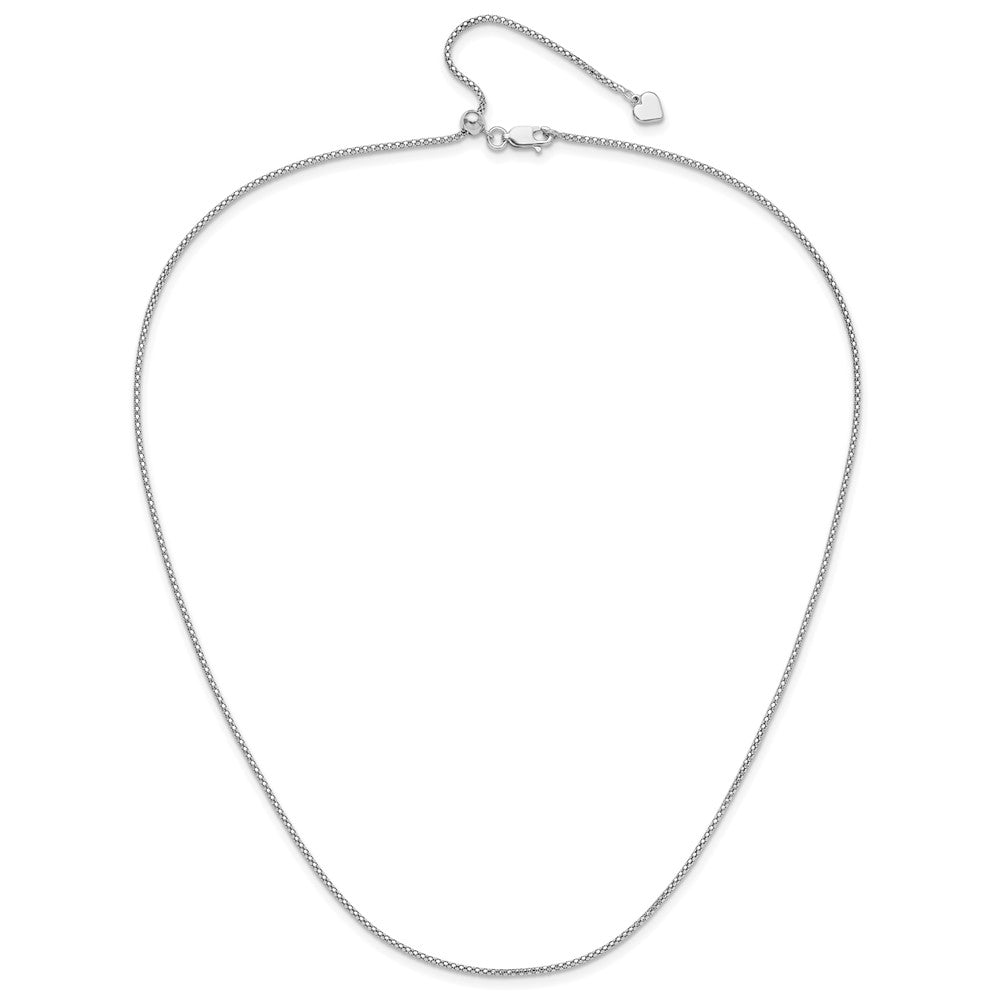 Sterlingsilber Verstellbar 1.4mm Popcorn Halskette