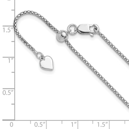 Sterlingsilber Verstellbar 1.4mm Popcorn Halskette