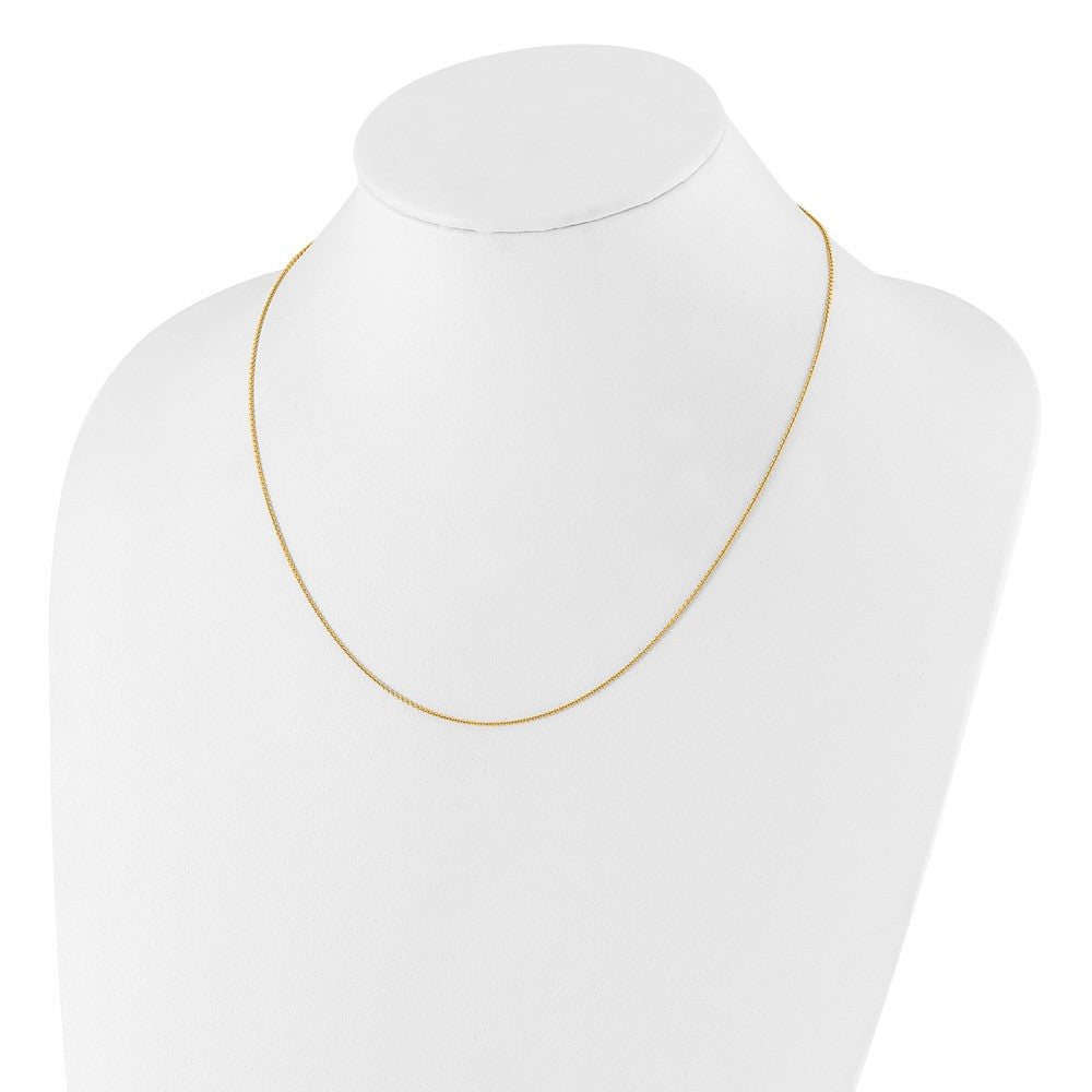 Vergoldet Sterlingsilber Verstellbar.95mm Erbs Halskette