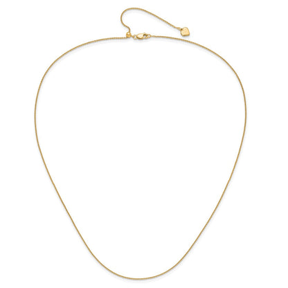 Vergoldet Sterlingsilber Verstellbar.95mm Erbs Halskette