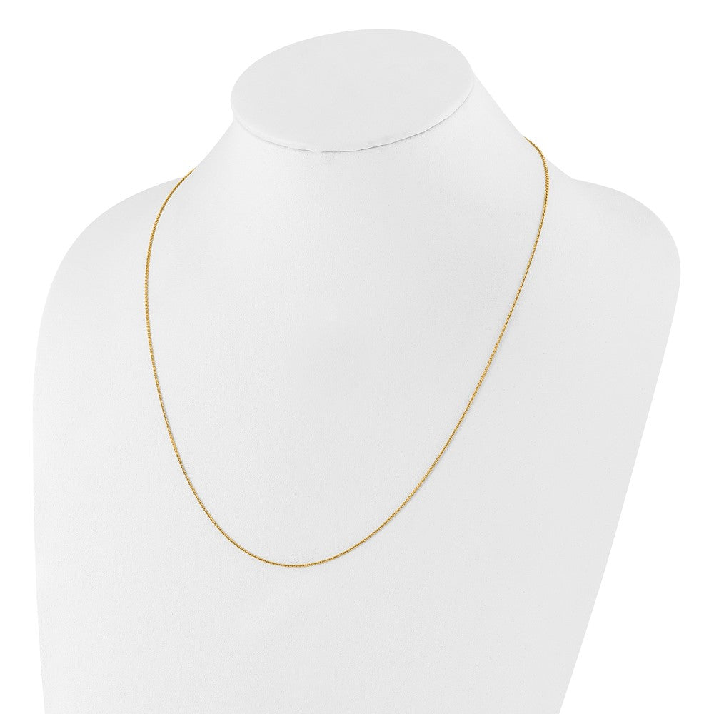 Vergoldet Sterlingsilber Verstellbar.95mm Erbs Halskette