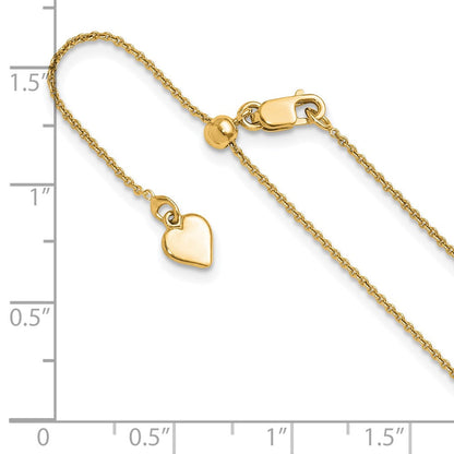 Vergoldet Sterlingsilber Verstellbar.95mm Erbs Halskette
