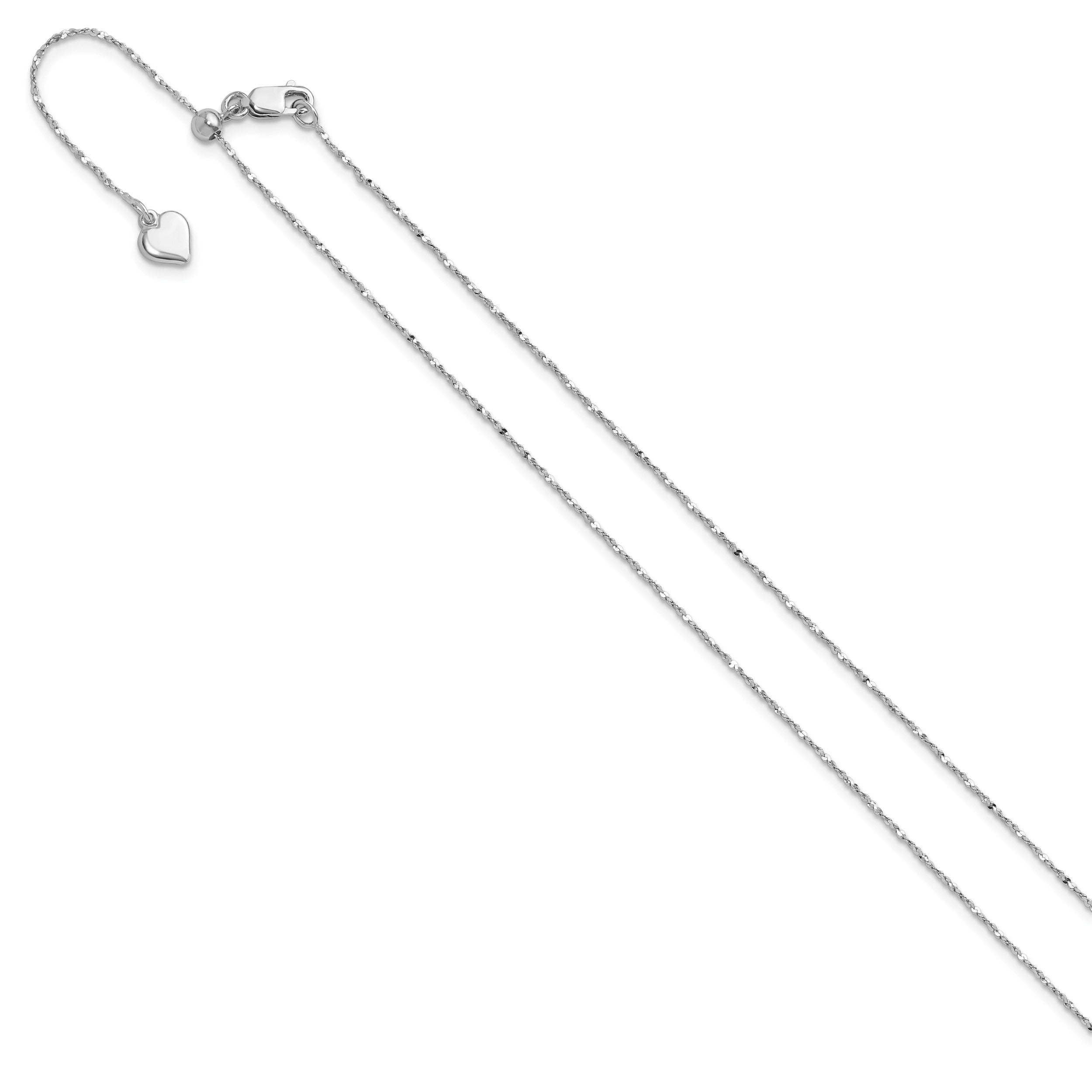 Sterlingsilber Verstellbar.95mm Singapurkette Halskette