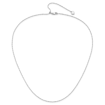 Sterlingsilber Verstellbar.95mm Singapurkette Halskette