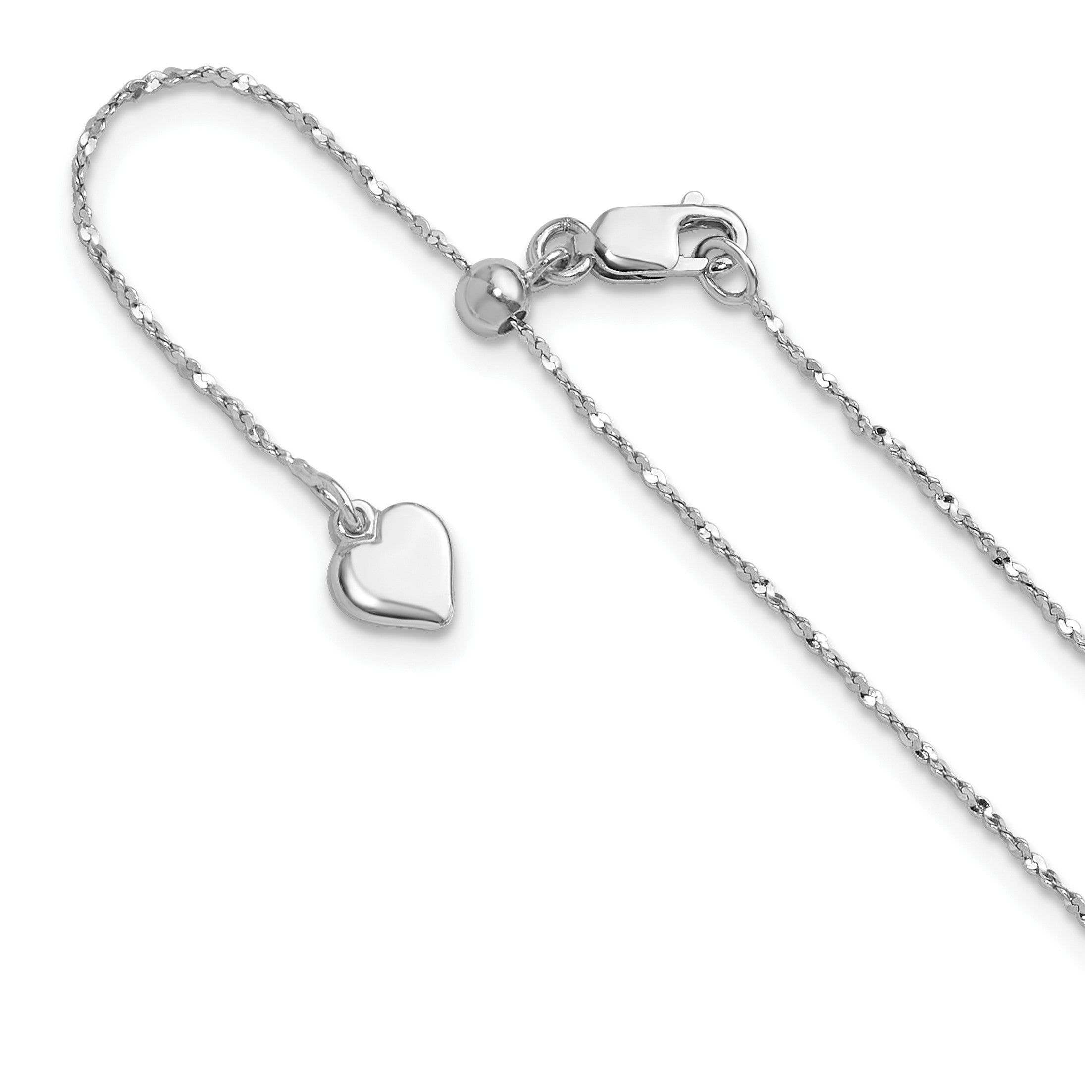 Sterlingsilber Verstellbar.95mm Singapurkette Halskette