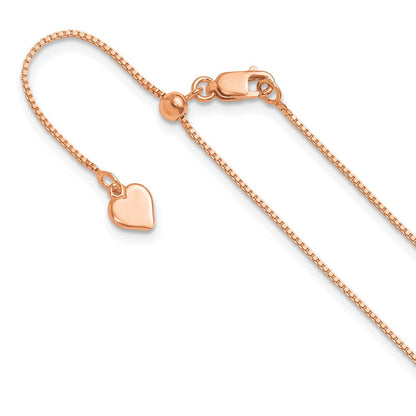 Sterlingsilber Rose Vergoldet Verstellbar.85mm Venezianer Halskette