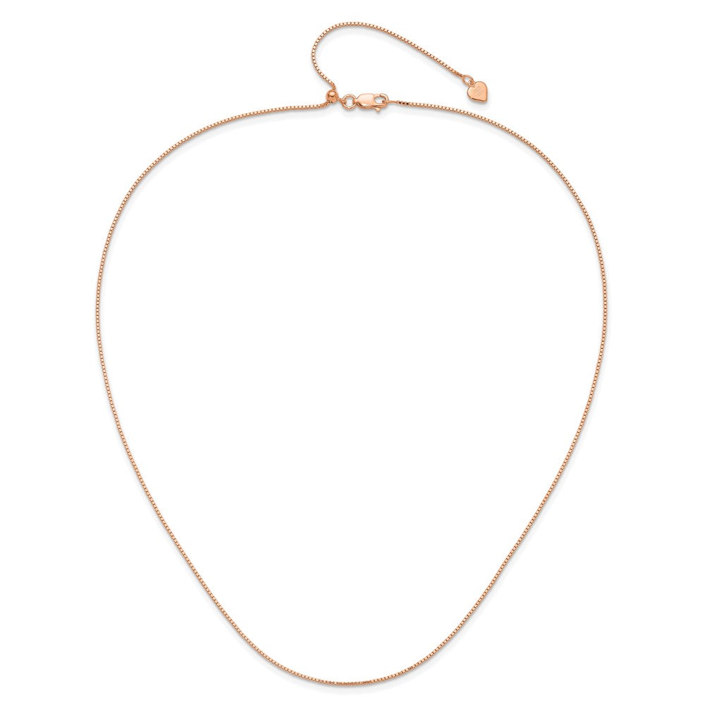 Sterlingsilber Rose Vergoldet Verstellbar.95mm Venezianer Halskette
