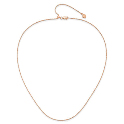 Sterlingsilber Rose Vergoldet Verstellbar.95mm Venezianer Halskette