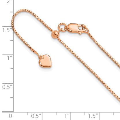 Sterlingsilber Rose Vergoldet Verstellbar.95mm Venezianer Halskette