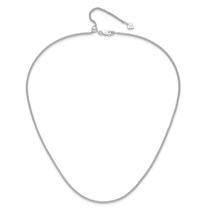 Sterlingsilber Verstellbar 1.9mm Ährenkette Halskette