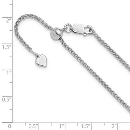 Sterlingsilber Verstellbar 1.9mm Ährenkette Halskette