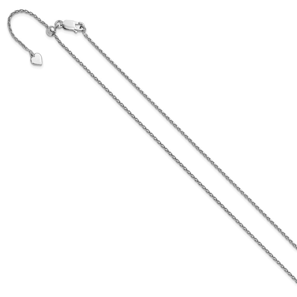 Sterlingsilber Verstellbar 1.5mm Diamantiert Ährenkette Halskette