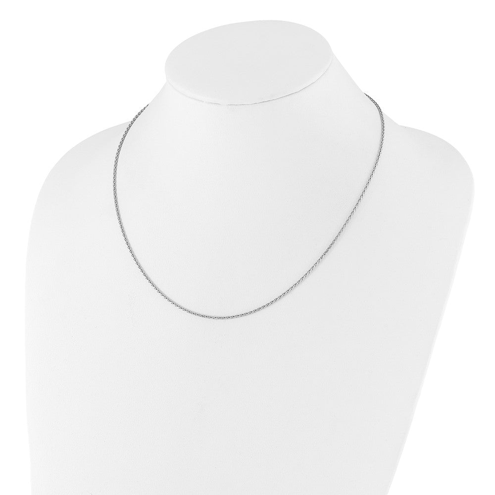 Sterlingsilber Verstellbar 1.5mm Diamantiert Ährenkette Halskette