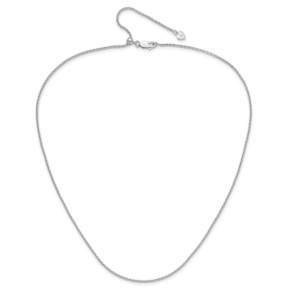 Sterlingsilber Verstellbar 1.5mm Diamantiert Ährenkette Halskette