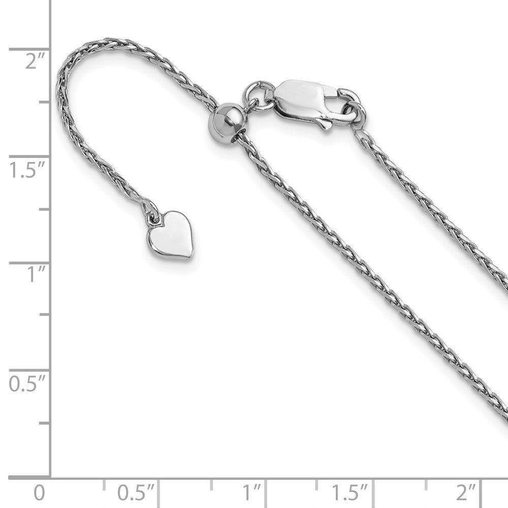 Sterlingsilber Verstellbar 1.5mm Diamantiert Ährenkette Halskette
