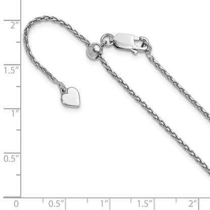 Sterlingsilber Verstellbar 1.5mm Diamantiert Ährenkette Halskette