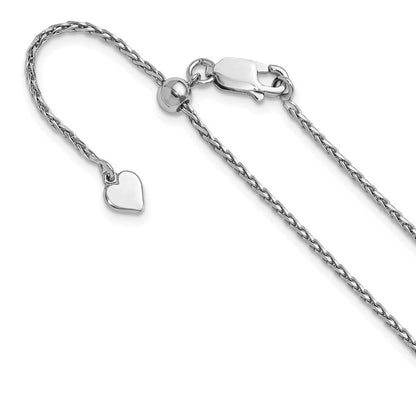 Sterlingsilber Verstellbar 1.5mm Diamantiert Ährenkette Halskette