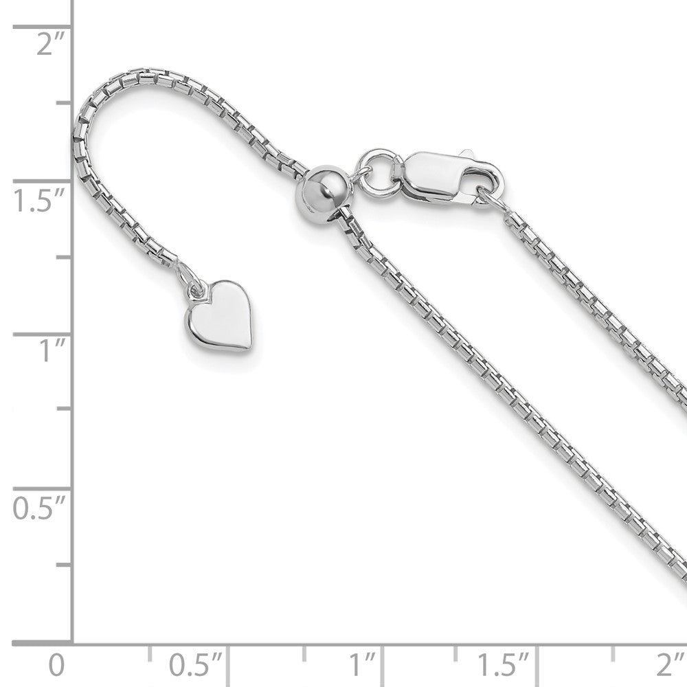 Sterlingsilber Verstellbar 1.5mm Rund Venezianer Halskette