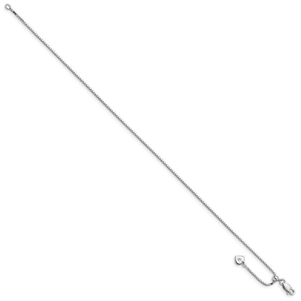 Sterlingsilber Rhodiniert Verstellbar Venezianer Kette Fußkettchen