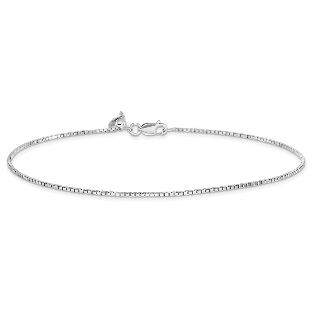 Sterlingsilber Rhodiniert Verstellbar Venezianer Kette Fußkettchen