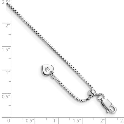 Sterlingsilber Rhodiniert Verstellbar Venezianer Kette Fußkettchen