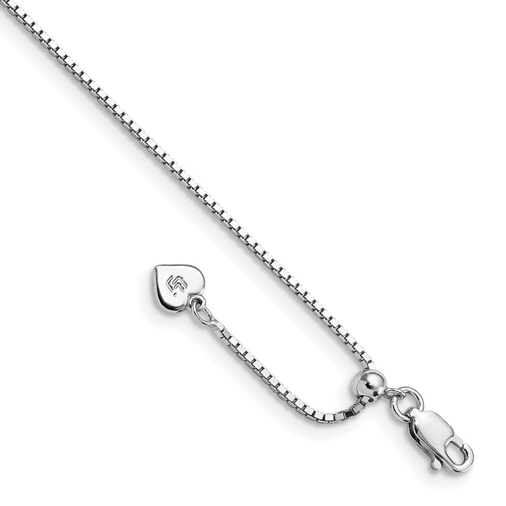 Sterlingsilber Rhodiniert Verstellbar Venezianer Kette Fußkettchen