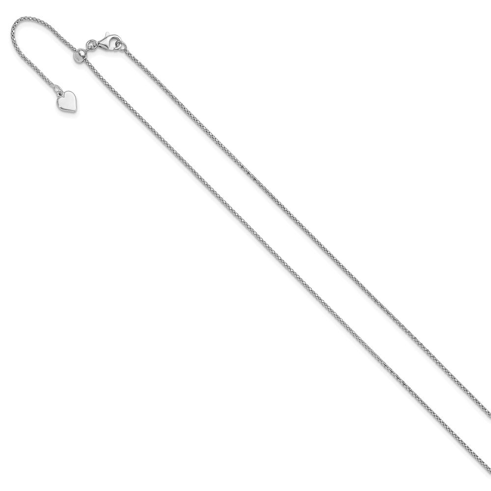 Sterlingsilber Verstellbar 1.2mm Popcorn Halskette