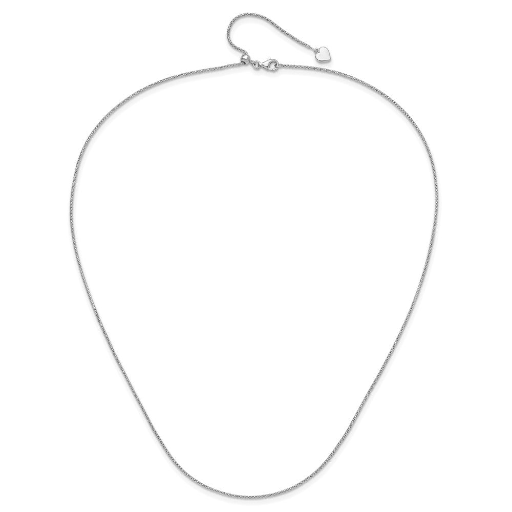 Sterlingsilber Verstellbar 1.2mm Popcorn Halskette