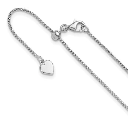 Sterlingsilber Verstellbar 1.2mm Popcorn Halskette