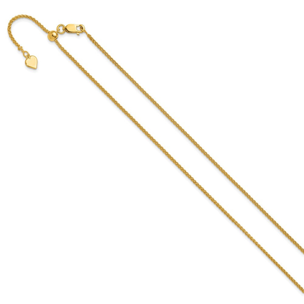 Sterlingsilber Vergoldet Verstellbar 1.5mm Ährenkette Halskette