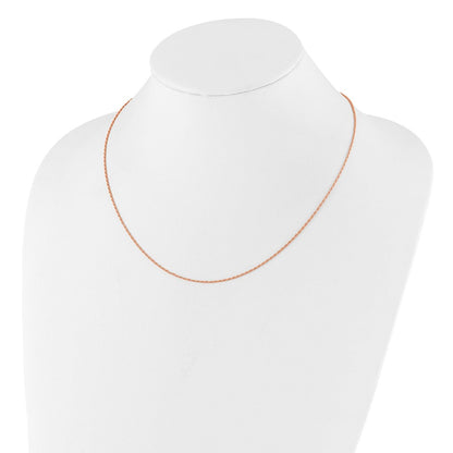 Sterlingsilber Rose Vergoldet Verstellbar 1.2mm Diamantiert Kordel Halskette